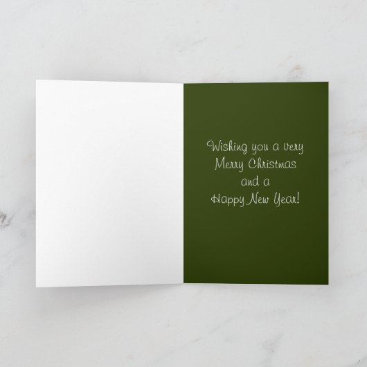 黒いサイのクリスマスカード シーズンカード (内部)