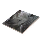 黒いサイの写真 タイル (側面)