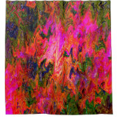 黒いサイケデリックライトおもしろい........ シャワーカーテン (正面)