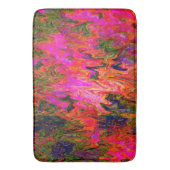 黒いサイケデリックライトおもしろい........ バスマット (正面縦)