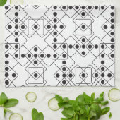 黒いサイコロ キッチンタオル (折り畳み)