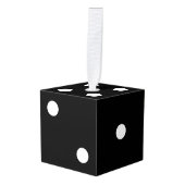 黒いサイコロ キューブオーナメント (正面アングル)