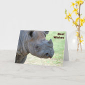 黒いサイ カード (黄色い花)