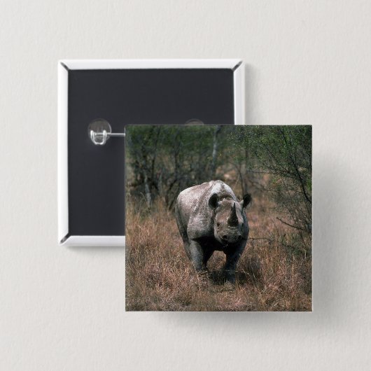 黒いサイ 缶バッジ (正面&裏面)