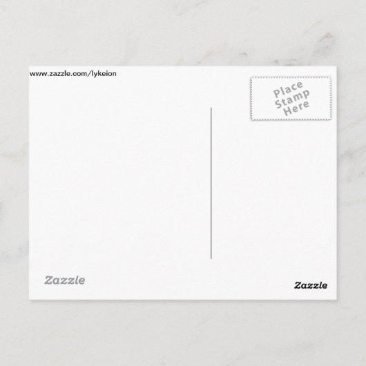 黒いサギの天食べ物を与え蓋 ポストカード (裏面)