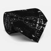 黒いサテンのロカビリーの蝶Foulard ネクタイ (ロール)