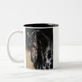 黒いサテン-マグ ツートーンマグカップ (左)