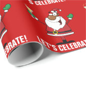 黒いサンタからの休日のトースト ラッピングペーパー (ロールコーナー)