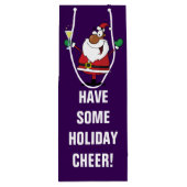 黒いサンタからの幸せな休日のトースト ワインギフトバッグ (裏面)