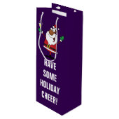 黒いサンタからの幸せな休日のトースト ワインギフトバッグ (正面アングル)