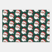 黒いサンタとクリスマスツリーの贈り物 ラッピングペーパーシート (正面2)