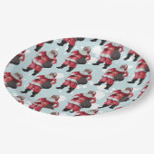 黒いサンタのパーティーの装飾のクリスマスのプレート ペーパープレート (アングル)