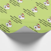 黒いサンタは彼のいけないリストを作っています ラッピングペーパー (角)