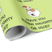 黒いサンタは彼のいけないリストを作っています ラッピングペーパー (ロールコーナー)