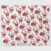 黒いサンタアフリカ系アメリカ人のクリスマスプレゼント ラッピングペーパー (フラット)