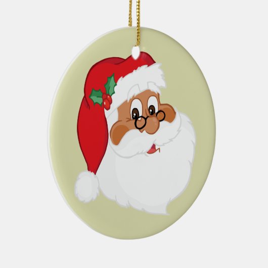 黒いサンタクロースで信じますか。 セラミックオーナメント (右)