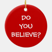 黒いサンタクロースで信じますか。 セラミックオーナメント (裏面)