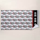 黒いサンタクロースのクリスマスの休日 ビーチタオル (正面)