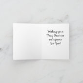 黒いサンタクロースのクリスマスカード カード (内部)