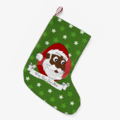 黒いサンタクロースの漫画 スモールクリスマスストッキング (正面 (吊り時))