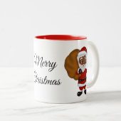 黒いサンタクロースメリークリスマスマグ ツートーンマグカップ (正面右)