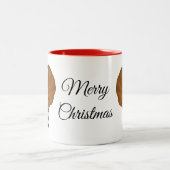 黒いサンタクロースメリークリスマスマグ ツートーンマグカップ (中央)