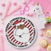 黒いサンタクロース ペーパープレート (パーティー)