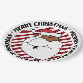 黒いサンタクロース ペーパープレート (アングル)