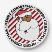 黒いサンタクロース ペーパープレート (正面)