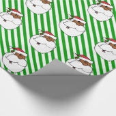 黒いサンタクロース ラッピングペーパー (角)