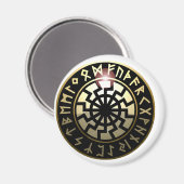 黒いサンホイール マグネット (正面/裏面)