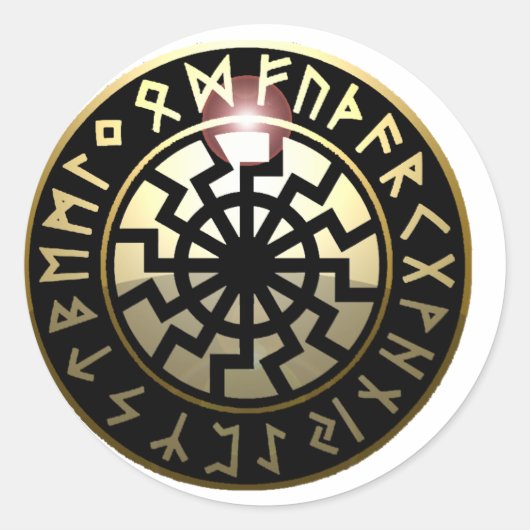黒いサンホイール ラウンドシール (正面)
