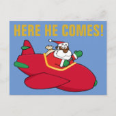 黒いサン飛んでいるタが飛行機に シーズンポストカード (正面)