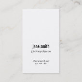 黒いシェブロンのストライプのでシンプルで明白な名刺 名刺 (裏面)