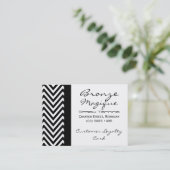 黒いシェブロンのプリントの顧客のロイヤリティカード ロイヤリティカード (スタンド正面)