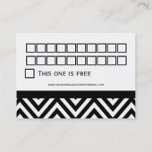 黒いシェブロンのプリントの顧客のロイヤリティカード ロイヤリティカード (裏面)