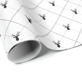 黒いシカのアーガイル ラッピングペーパー (ロールコーナー)