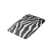 黒いシマウマのプリントのアフリカ系アメリカ人の家の装飾のBath バスマット (アングル)