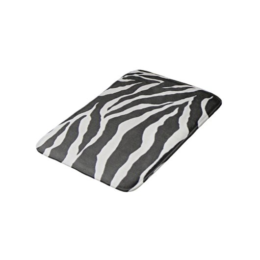 黒いシマウマのプリントのアフリカ系アメリカ人の家の装飾のBath バスマット (アングル)