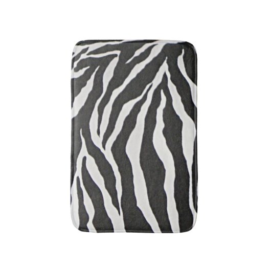 黒いシマウマのプリントのアフリカ系アメリカ人の家の装飾のBath バスマット (正面縦)
