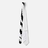 黒いシマウマのプリントパターン ネクタイ (裏面)