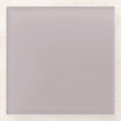 黒いシャドウ(無地のカラー) ガラスコースター (正面)