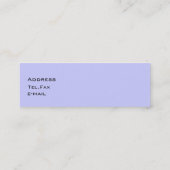 黒いシャンデリアの小型名刺 スキニー名刺 (裏面)