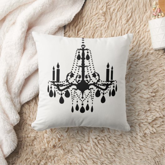黒いシャンデリアの枕 クッション (ブランケット)
