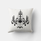 黒いシャンデリアの枕 クッション (裏面)