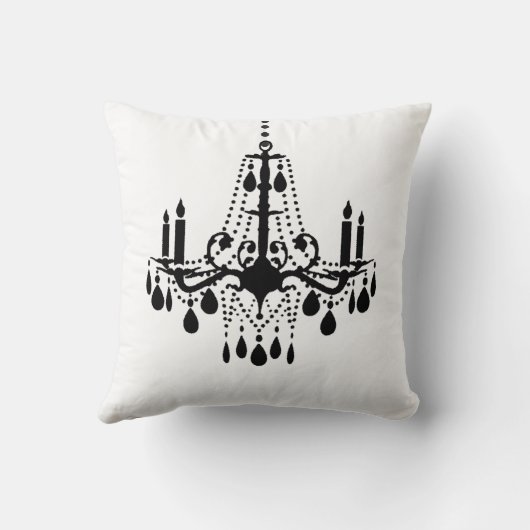黒いシャンデリアの枕 クッション (裏面)