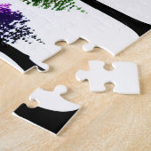 黒いシルエットになったネオンの紅葉 ジグソーパズル (側面)