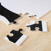 黒いシルエットになった秋の紅葉 ジグソーパズル (側面)