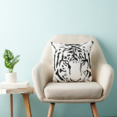 黒いシルエットのタイガーアイズ装飾用クッション クッション (椅子)