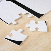 黒いシルエットの木と紅葉 ジグソーパズル (側面)